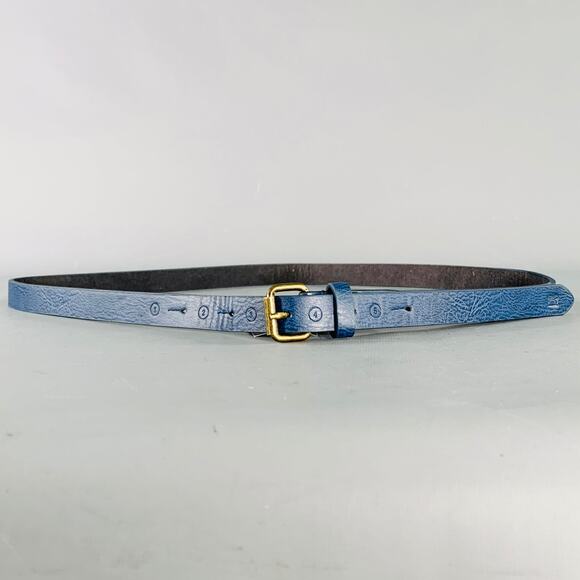 SCOTCH AND SODA Size 38 Blue Leather Belt - Picture 1 of 7
